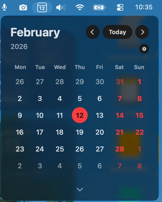 Quick Mini Calendar